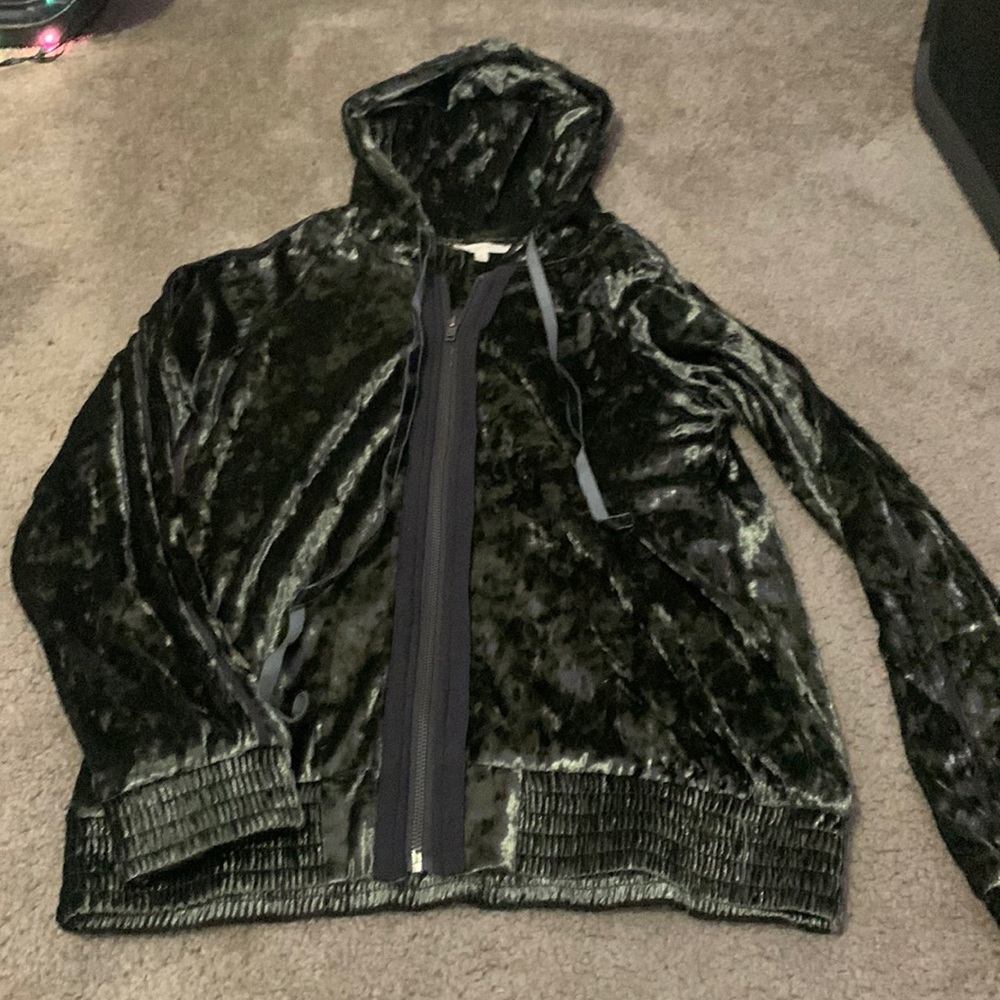 Green velvet jacket